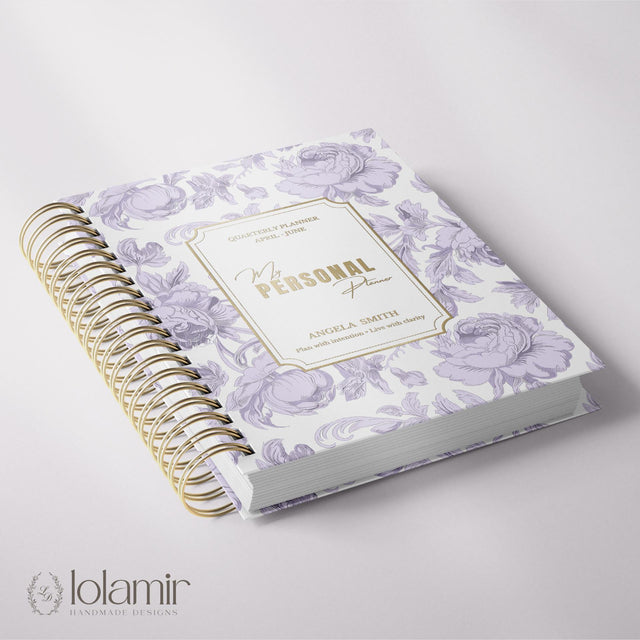 Dreamy Peonies | Daily Spiral Planner |  Custom Start Month |Lilac