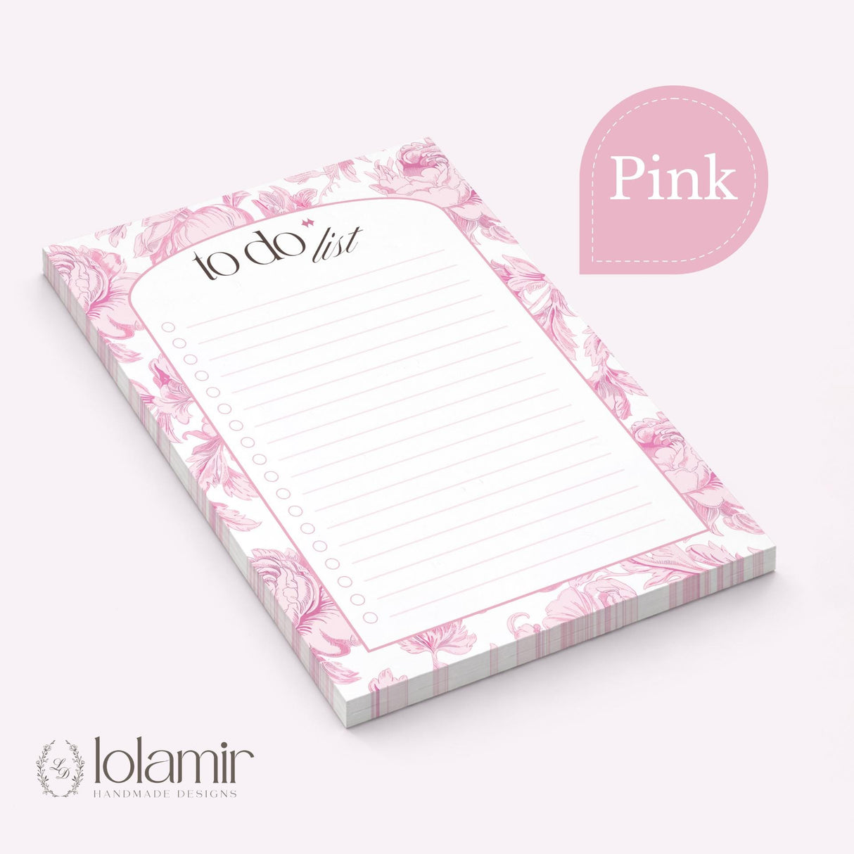 "To Do List" 5x7 Notepad - Pink - view 2