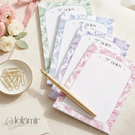 5x7 “My Notes” Notepad | 4 Color Choices | Luxury Desk Stationery Pad | Gift for Her