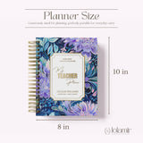 My Teacher Planner size dimensions, 8 x 10 inches