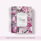 Custom Teacher Daily Lesson Planner | Wire Bound Academic Planner Companion | Personalized Undated Daily | Back to School Teacher Gift
