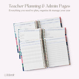 My Teacher Planner teacher planning and admin pages including quarterly snapshot, year planner, and teacher schedule