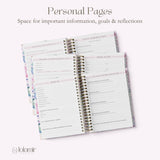 Teacher Planner 2026-2027, Monthly & Weekly Academic Year Lesson Plan Book - Serene Blooms Floral Hardcover, Back to School Teacher Gift