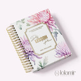 Teacher Daily Lesson Planner, Academic Year 2026-2027 - Personalized Serene Blooms Spiral Hardcover Cover, Back to School Teacher Gift