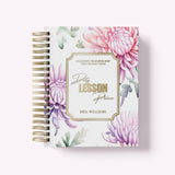 Teacher Daily Lesson Planner, Academic Year 2026-2027 - Personalized Serene Blooms Spiral Hardcover Cover, Back to School Teacher Gift
