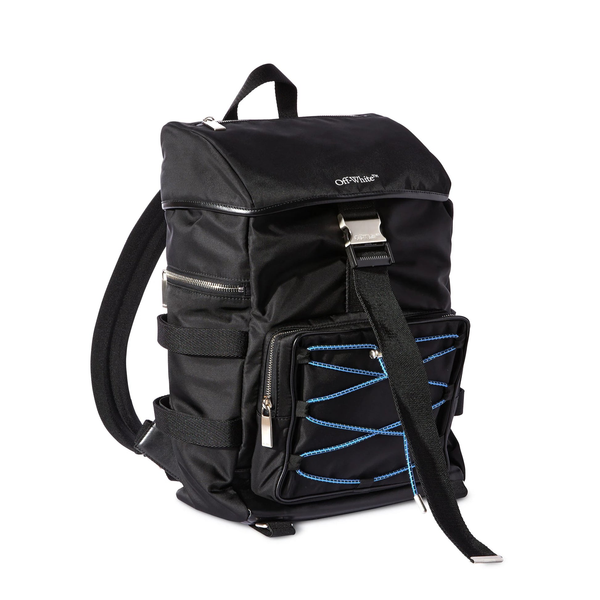 Courrie Flap Backpack in Black Handbags OFF WHITE - LOLAMIR