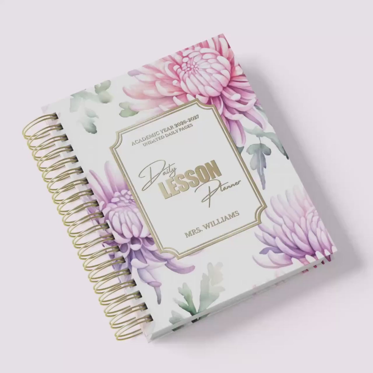 Daily Lesson Planner 2026-2027 | Serene Blooms