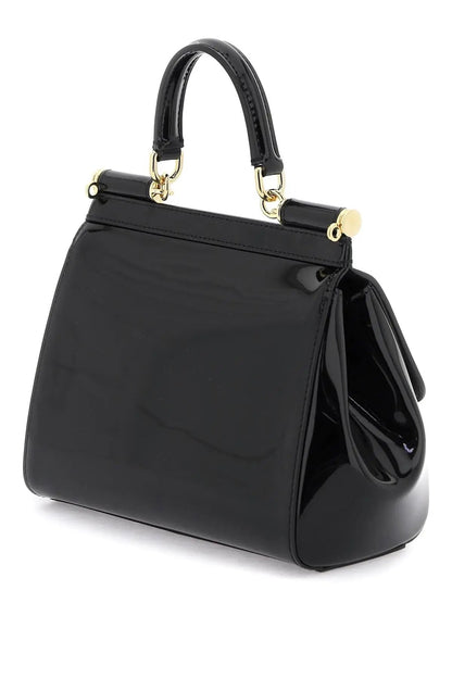 KIM D&G Sicily Large handbag in Glossy Black/Gold Handbags DOLCE & GABBANA - LOLAMIR