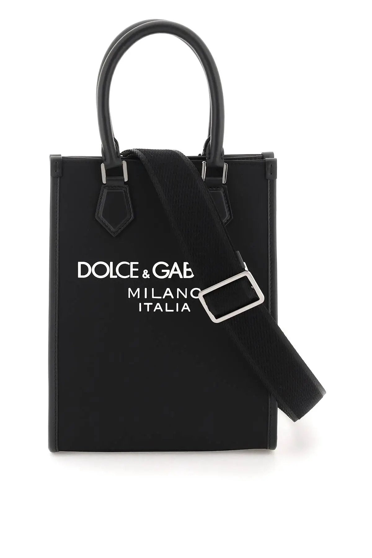 Small nylon bag with rubberized logo in Black Handbags DOLCE & GABBANA - LOLAMIR