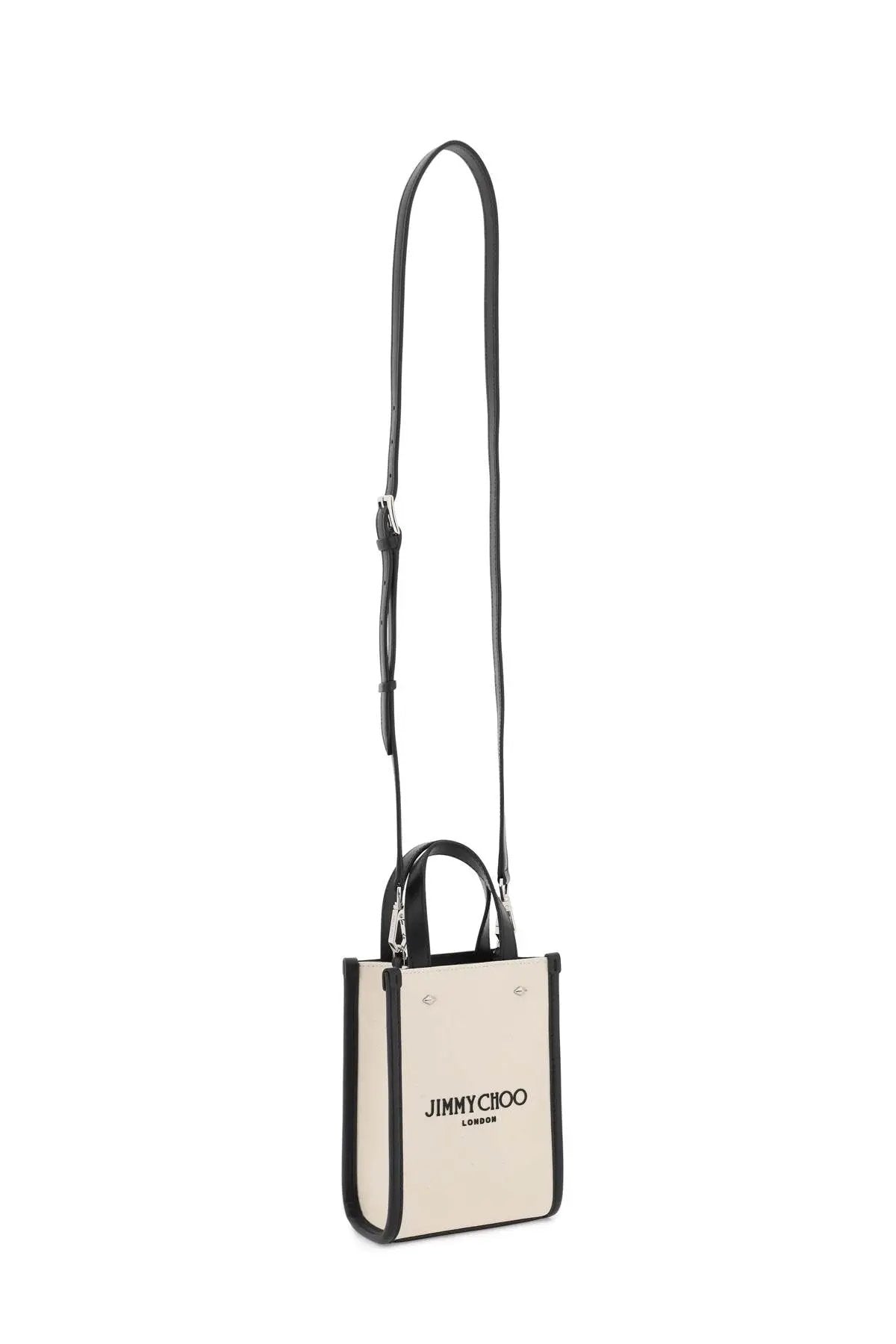 Mini N/S Tote Bag in Natural/Black Handbags JIMMY CHOO - LOLAMIR
